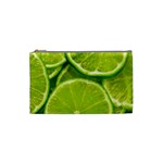 Lime Slices Close Up, Fresh, Fruit, Green Lemon Cosmetic Bag (Small)