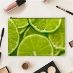 Lime Slices Close Up, Fresh, Fruit, Green Lemon Cosmetic Bag (Large)