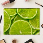 Lime Slices Close Up, Fresh, Fruit, Green Lemon Cosmetic Bag (XL)