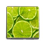 Lime Slices Close Up, Fresh, Fruit, Green Lemon Memory Card Reader (Square 5 Slot)