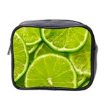 Lime Slices Close Up, Fresh, Fruit, Green Lemon Mini Toiletries Bag (Two Sides)