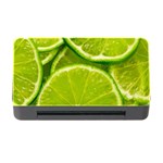 Lime Slices Close Up, Fresh, Fruit, Green Lemon Memory Card Reader with CF