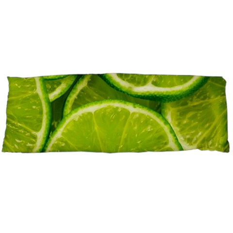 Lime Slices Close Up, Fresh, Fruit, Green Lemon One Side Body Pillow Cases from ArtsNow.com Body Pillow Case