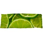 Lime Slices Close Up, Fresh, Fruit, Green Lemon 21 x60  Body Pillow Case Dakimakura (Two Sides)