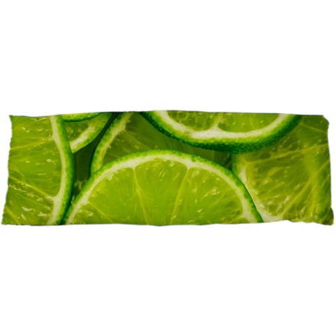 Lime Slices Close Up, Fresh, Fruit, Green Lemon 17 x47  Body Pillow Case Dakimakura (Two Sides) from ArtsNow.com Back