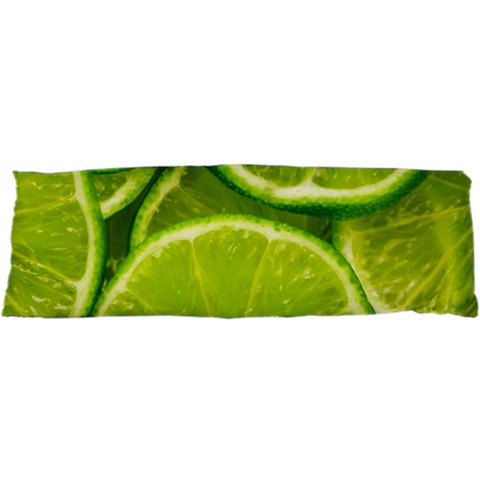 Lime Slices Close Up, Fresh, Fruit, Green Lemon 21 x63  Body Pillow Case Dakimakura (Two Sides) from ArtsNow.com Back