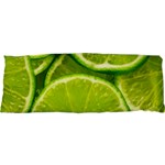 Lime Slices Close Up, Fresh, Fruit, Green Lemon 25 x67  Body Pillow Case Dakimakura (Two Sides)