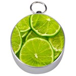 Lime Slices Close Up, Fresh, Fruit, Green Lemon Silver Compasses