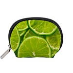 Lime Slices Close Up, Fresh, Fruit, Green Lemon Accessory Pouch (Small)