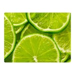 Lime Slices Close Up, Fresh, Fruit, Green Lemon Two Sides Premium Plush Fleece Blanket (Mini)