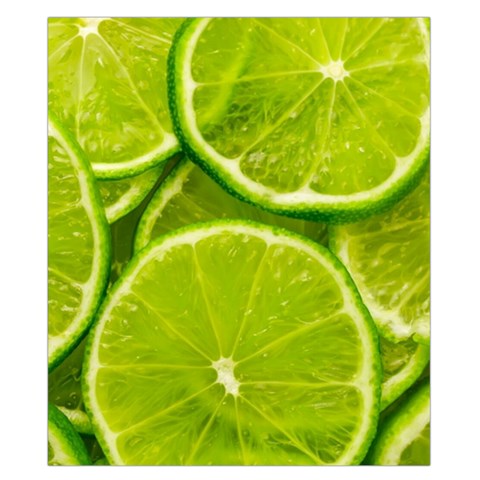 Lime Slices Close Up, Fresh, Fruit, Green Lemon Duvet Cover Double Side (California King Size) from ArtsNow.com Back