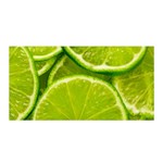 Lime Slices Close Up, Fresh, Fruit, Green Lemon Satin Wrap 35  x 70 