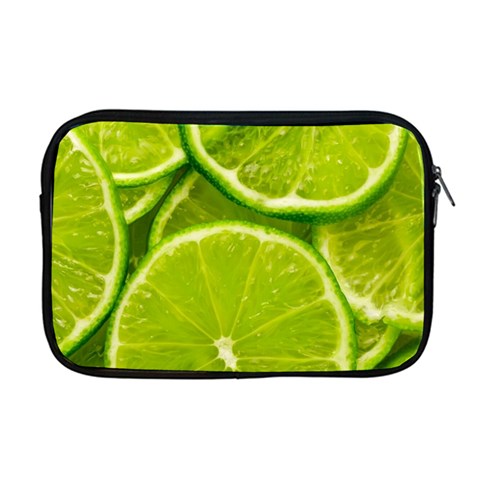 Lime Slices Close Up, Fresh, Fruit, Green Lemon Apple MacBook Pro 17  Zipper Case from ArtsNow.com Front