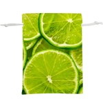 Lime Slices Close Up, Fresh, Fruit, Green Lemon Lightweight Drawstring Pouch (XL)