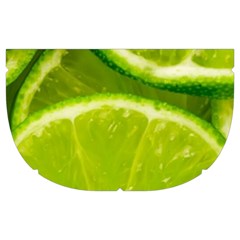 Lime Slices Close Up, Fresh, Fruit, Green Lemon Make Up Case (Medium) from ArtsNow.com Side Left