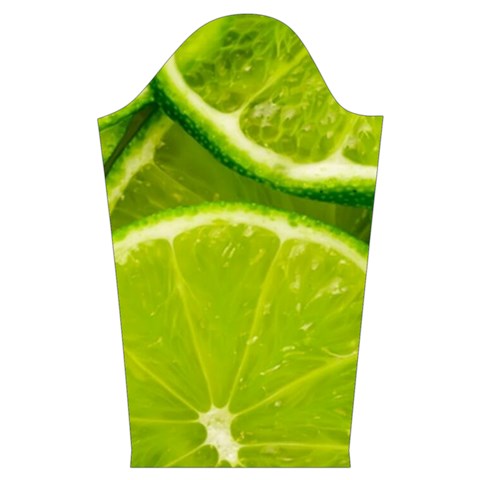 Lime Slices Close Up, Fresh, Fruit, Green Lemon Kids  Long Sleeve Velvet Lounge Robe from ArtsNow.com Sleeve Right