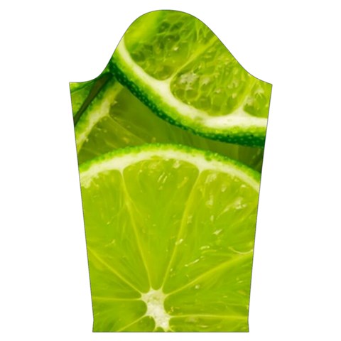 Lime Slices Close Up, Fresh, Fruit, Green Lemon Kids  Long Sleeve Velvet Lounge Robe from ArtsNow.com Sleeve Left