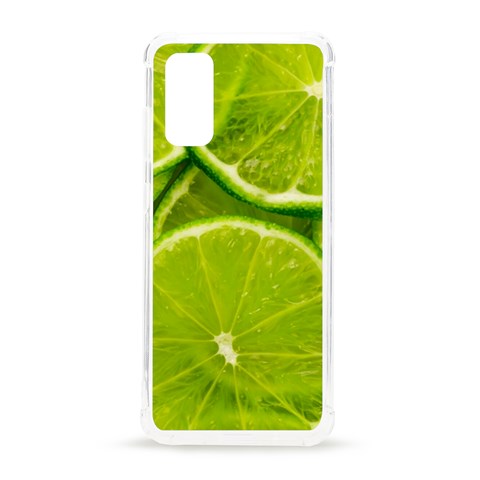 Lime Slices Close Up, Fresh, Fruit, Green Lemon Samsung Galaxy S20 6.2 Inch TPU UV Case from ArtsNow.com Front