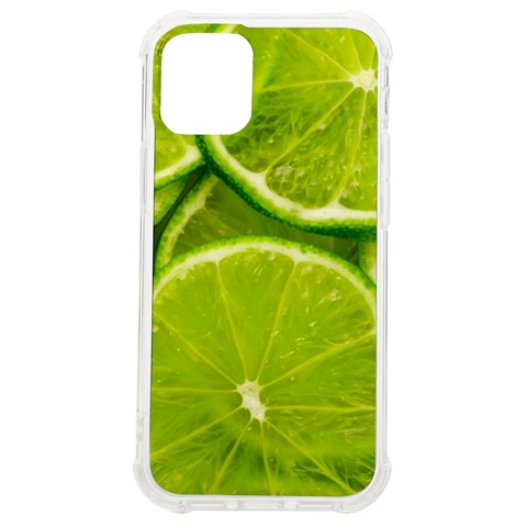 Lime Slices Close Up, Fresh, Fruit, Green Lemon iPhone 12 mini TPU UV Print Case	 from ArtsNow.com Front