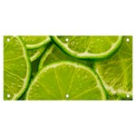 Lime Slices Close Up, Fresh, Fruit, Green Lemon Banner and Sign 6  x 3 