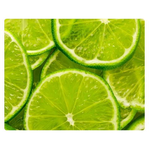 Lime Slices Close Up, Fresh, Fruit, Green Lemon Premium Plush Fleece Blanket (Medium) from ArtsNow.com 60 x50  Blanket Front