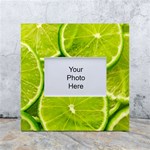 Lime Slices Close Up, Fresh, Fruit, Green Lemon White Box Photo Frame 4  x 6 