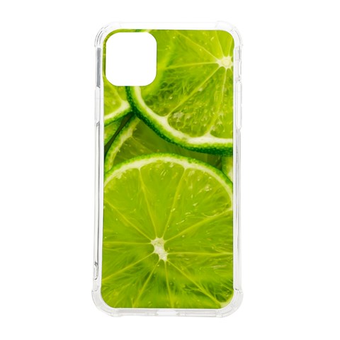 Lime Slices Close Up, Fresh, Fruit, Green Lemon iPhone 11 Pro Max 6.5 Inch TPU UV Print Case from ArtsNow.com Front