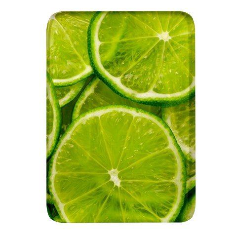 Lime Slices Close Up, Fresh, Fruit, Green Lemon Rectangular Glass Fridge Magnet (4 pack) from ArtsNow.com Front