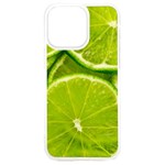 Lime Slices Close Up, Fresh, Fruit, Green Lemon iPhone 15 Plus TPU UV Print Case