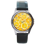 Oranges, Orange, Fruits Round Metal Watch