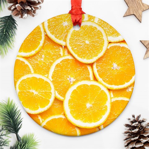 Oranges, Orange, Fruits Ornament (Round) from ArtsNow.com Front