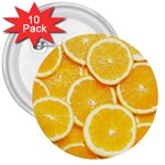 Oranges, Orange, Fruits 3  Buttons (10 pack) 