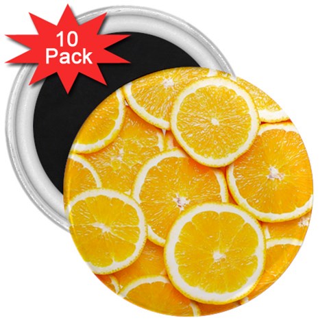 Oranges, Orange, Fruits 3  Magnets (10 pack)  from ArtsNow.com Front