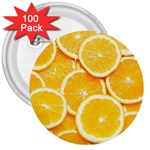 Oranges, Orange, Fruits 3  Buttons (100 pack) 