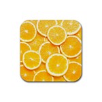 Oranges, Orange, Fruits Rubber Coaster (Square)