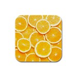 Oranges, Orange, Fruits Rubber Square Coaster (4 pack)