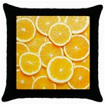 Oranges, Orange, Fruits Throw Pillow Case (Black)