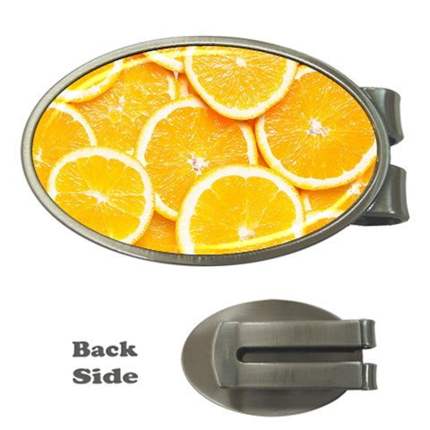 Oranges, Orange, Fruits Money Clips (Oval)  from ArtsNow.com Front