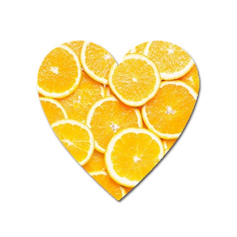 Oranges, Orange, Fruits Heart Magnet from ArtsNow.com Front