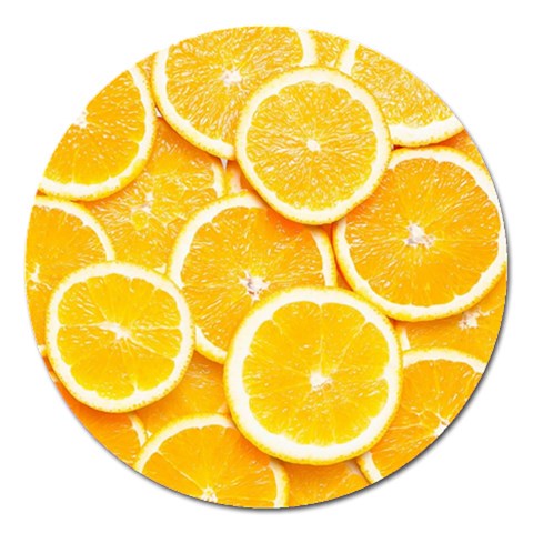 Oranges, Orange, Fruits Magnet 5  (Round) from ArtsNow.com Front