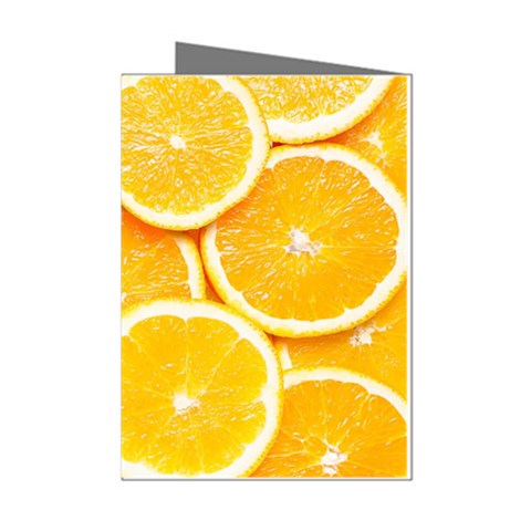 Oranges, Orange, Fruits Mini Greeting Cards (Pkg of 8) from ArtsNow.com Left