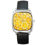 Oranges, Orange, Fruits Square Metal Watch