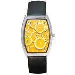 Oranges, Orange, Fruits Barrel Style Metal Watch