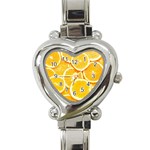 Oranges, Orange, Fruits Heart Italian Charm Watch