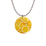 Oranges, Orange, Fruits 1  Button Necklace