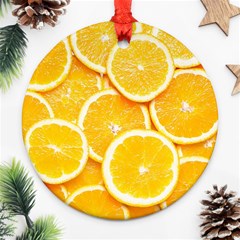 Oranges, Orange, Fruits Round Ornament (Two Sides) from ArtsNow.com Front