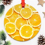 Oranges, Orange, Fruits Round Ornament (Two Sides)