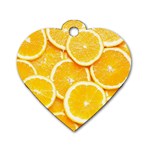 Oranges, Orange, Fruits Dog Tag Heart (One Side)