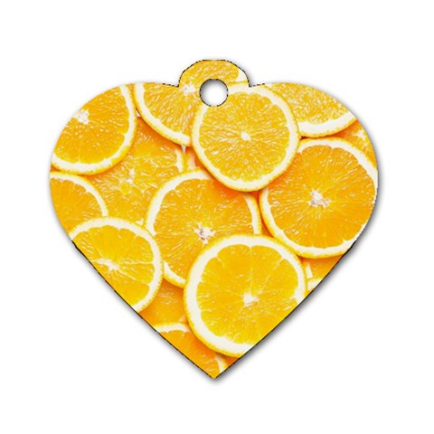 Oranges, Orange, Fruits Dog Tag Heart (Two Sides) from ArtsNow.com Front