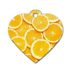 Oranges, Orange, Fruits Dog Tag Heart (Two Sides) from ArtsNow.com Back